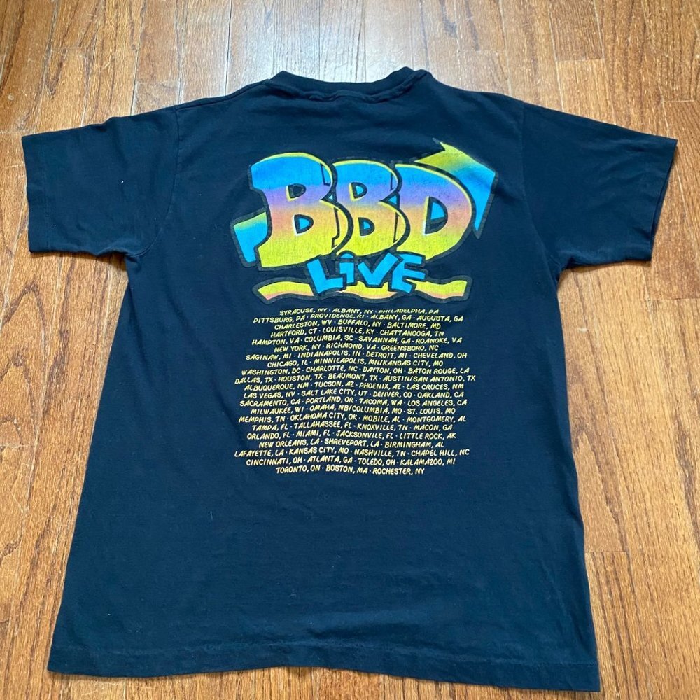 Vtg Bell Biv Devoe Tee Shirt Concert Tour 80s 90s Hip Hop Soul Rap R&B Missprint - Picture 9 of 12
